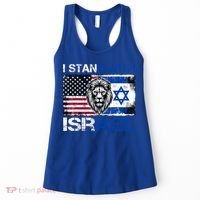 I Stand With Israel US Support Lion Love Israeli Brotherhood Women's Tank Top thumb 0