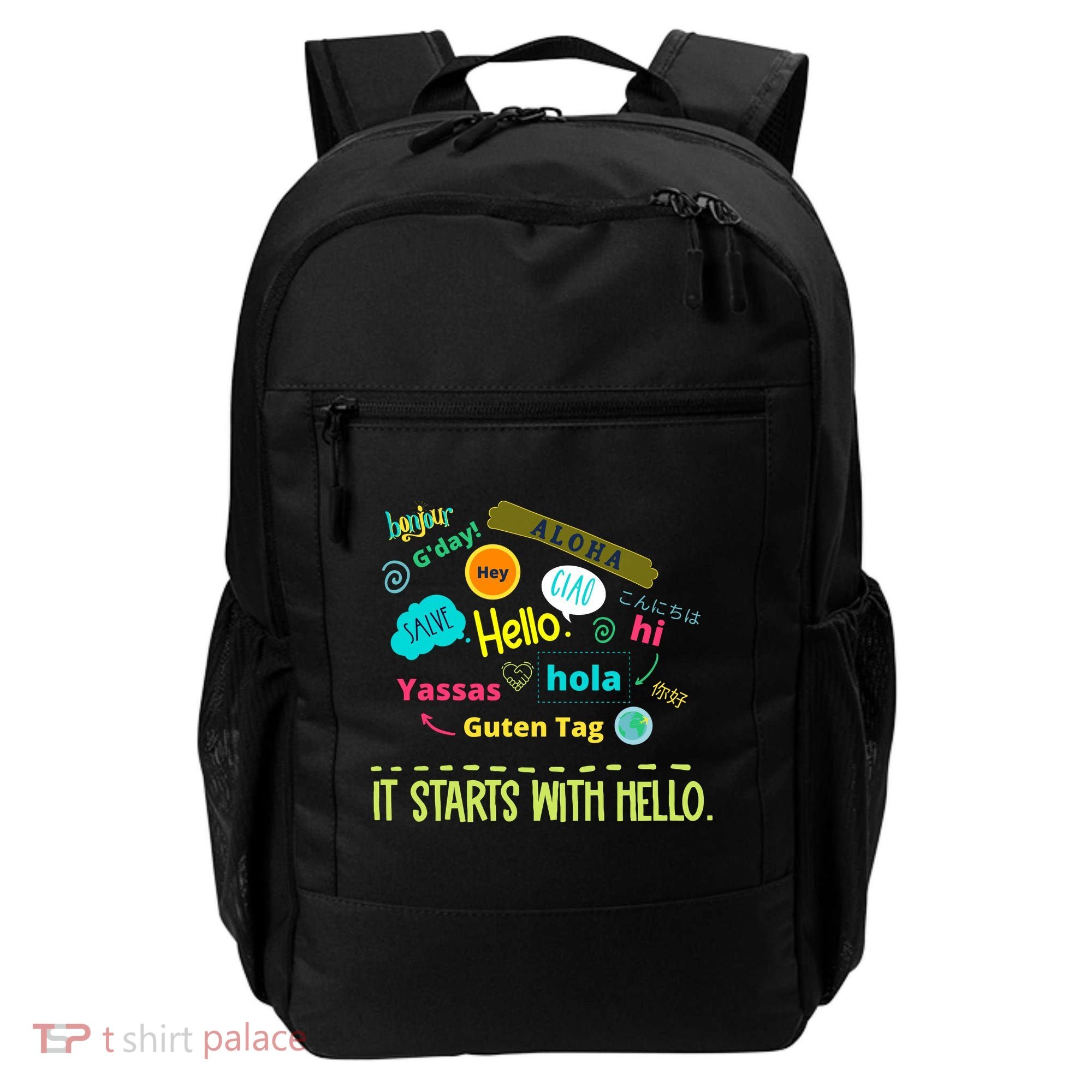 It Starts With Hello Friendship Unity Inclusion Teacher Gift Backpack