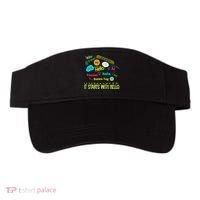 It Starts With Hello Friendship Unity Inclusion Teacher Gift Visor thumb 0