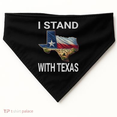 I Stand With Texas I Support Texas USA-Made Doggie Bandana