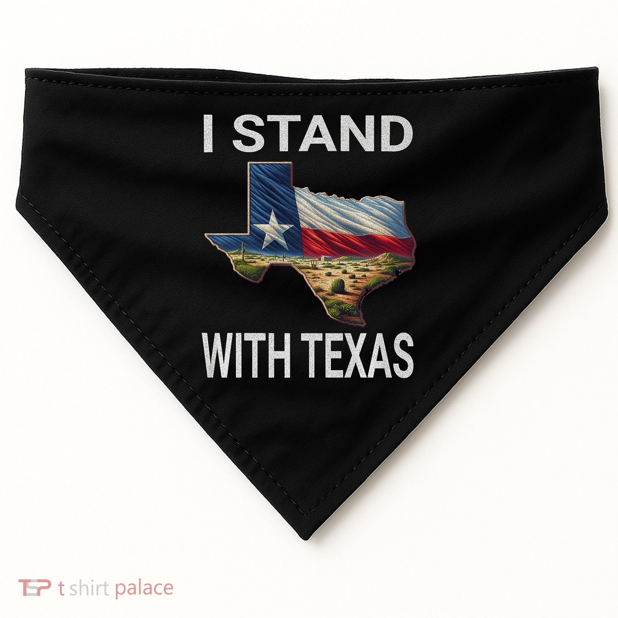 I Stand With Texas I Support Texas USA-Made Doggie Bandana