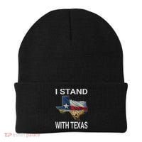 I Stand With Texas I Support Texas Beanie thumb 0