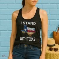 I Stand With Texas I Support Texas Women's Tank Top thumb 2