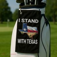I Stand With Texas I Support Texas Golf Towel thumb 2