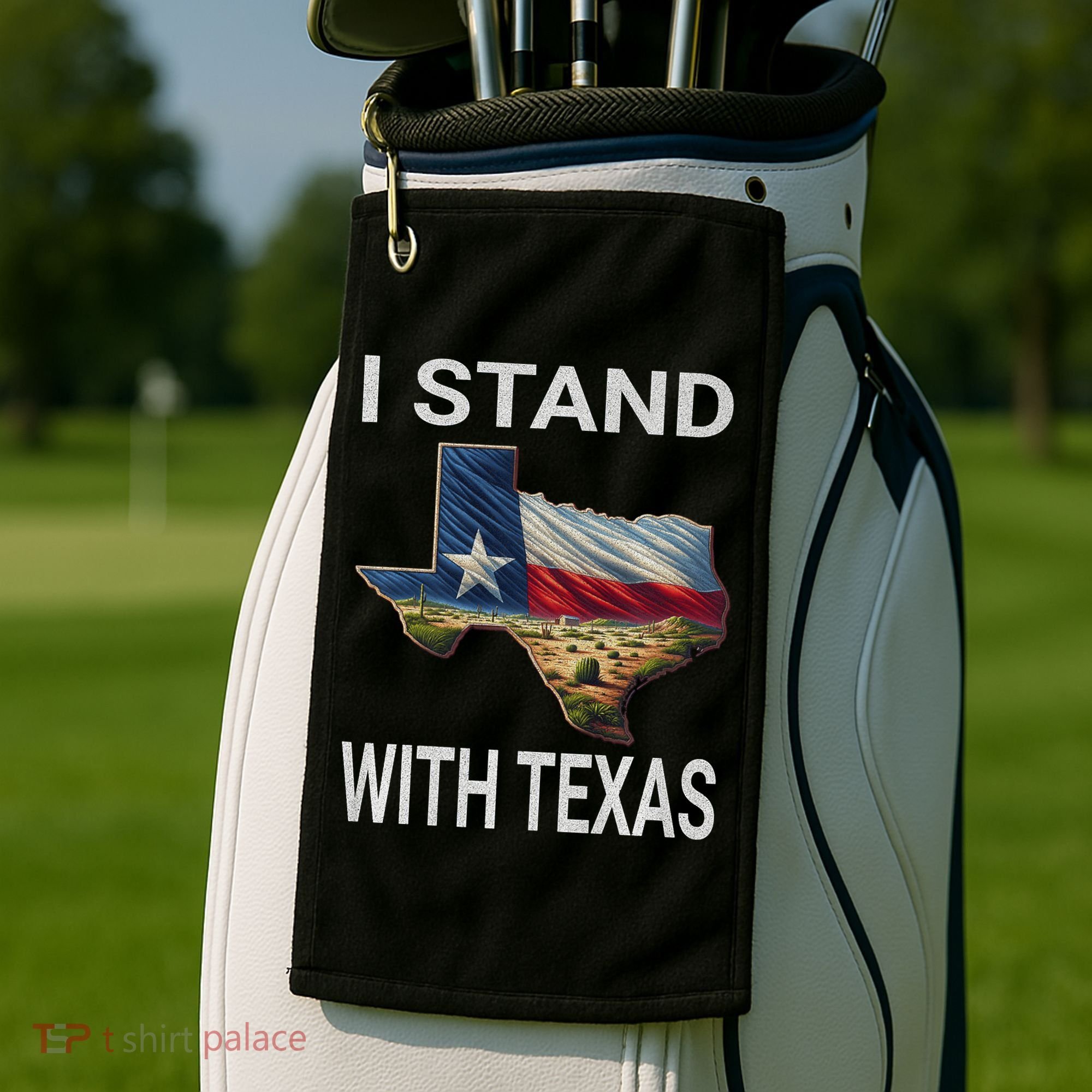 I Stand With Texas I Support Texas Golf Towel