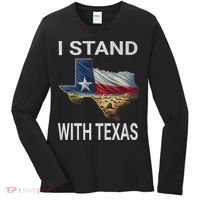I Stand With Texas I Support Texas Women's Long Sleeve Shirt thumb 0