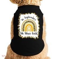 In September We Wear Gold Leopard Rainbow Doggie Tank thumb 0