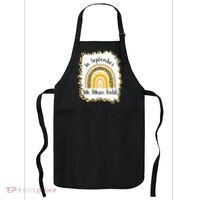 In September We Wear Gold Leopard Rainbow Apron thumb 0