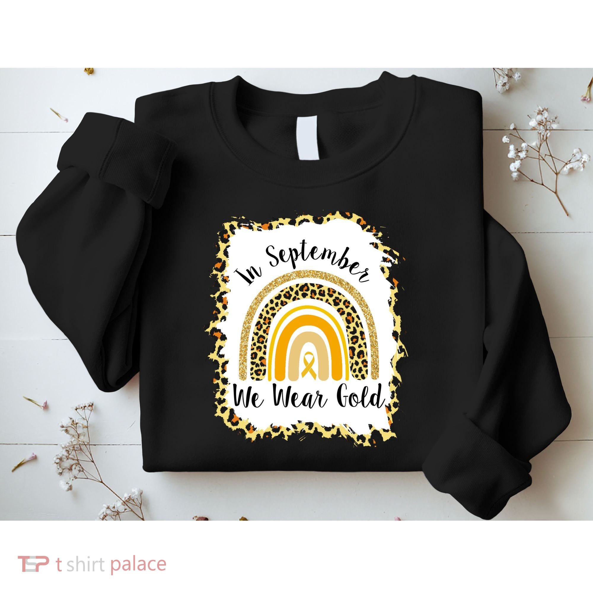 In September We Wear Gold Leopard Rainbow Sweatshirt