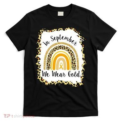 In September We Wear Gold Leopard Rainbow T-Shirt