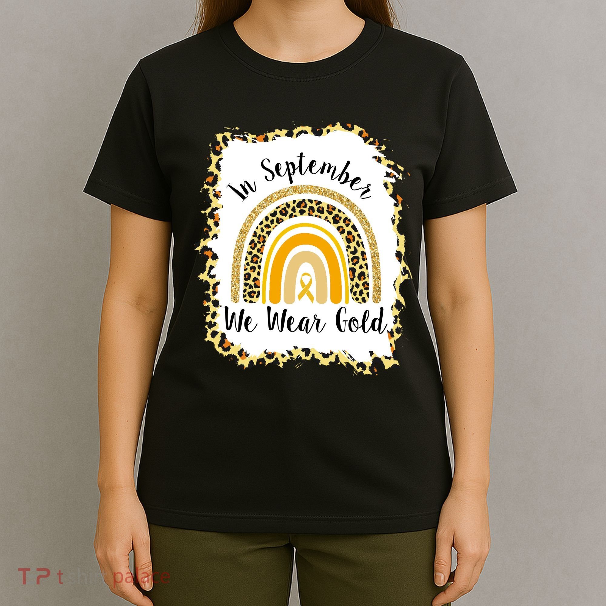 In September We Wear Gold Leopard Rainbow T-Shirt