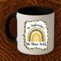 In September We Wear Gold Leopard Rainbow Coffee Mug thumb 2