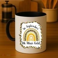 In September We Wear Gold Leopard Rainbow Coffee Mug thumb 4
