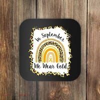 In September We Wear Gold Leopard Rainbow Coaster thumb 0