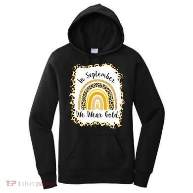 In September We Wear Gold Leopard Rainbow Women's Hoodie