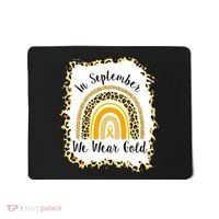 In September We Wear Gold Leopard Rainbow Mousepad thumb 0