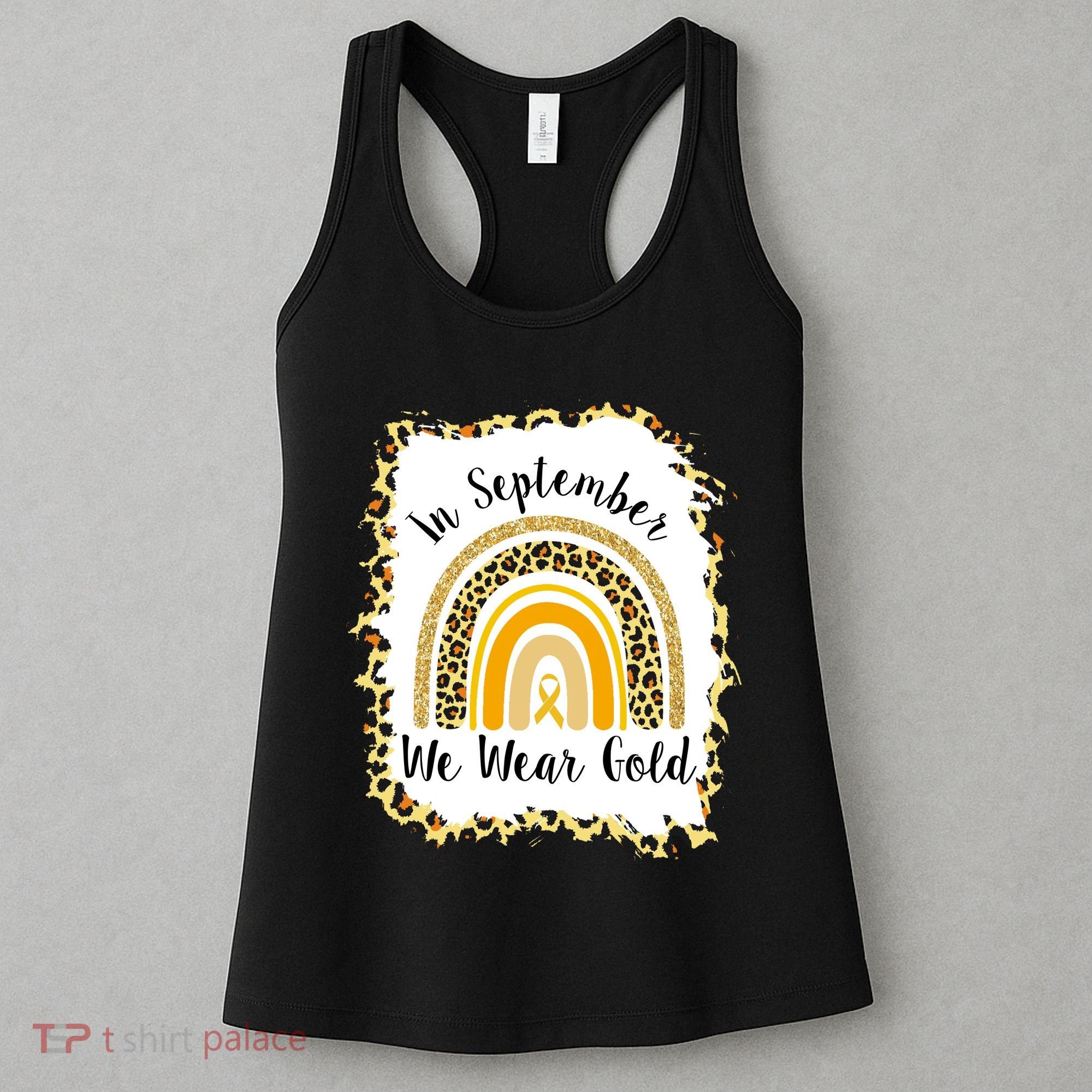 In September We Wear Gold Leopard Rainbow Women's Tank Top