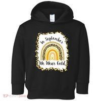 In September We Wear Gold Leopard Rainbow Toddler Hoodie thumb 0