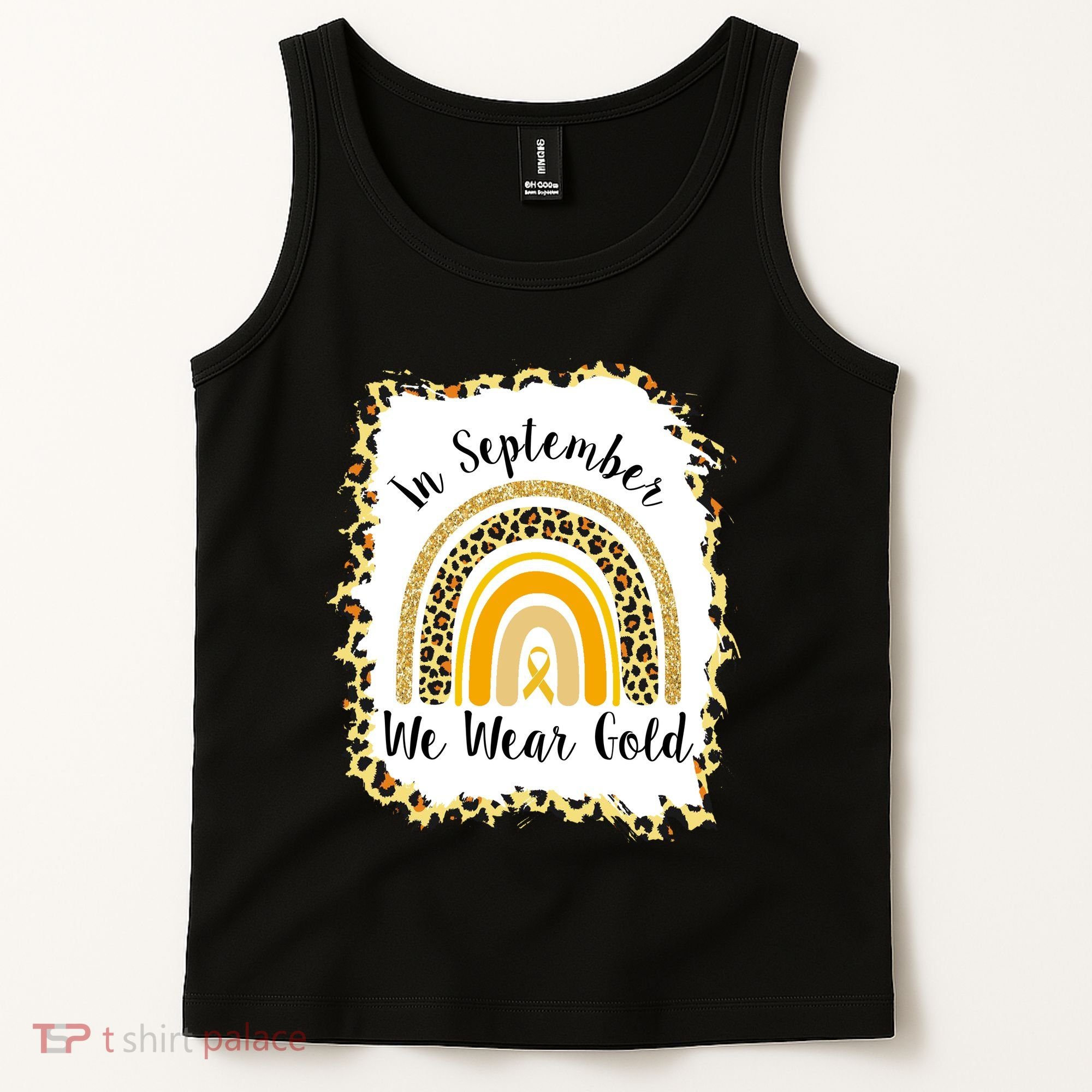 In September We Wear Gold Leopard Rainbow Tank Top