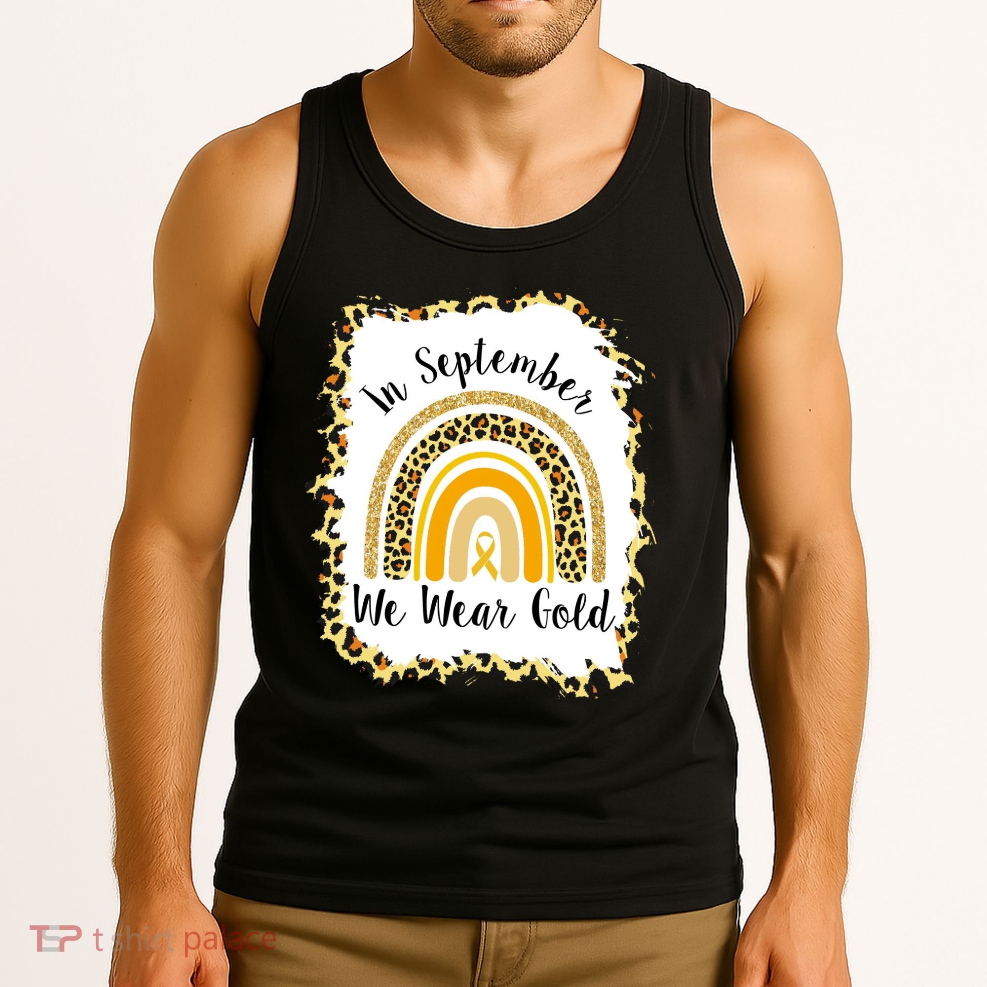 In September We Wear Gold Leopard Rainbow Tank Top