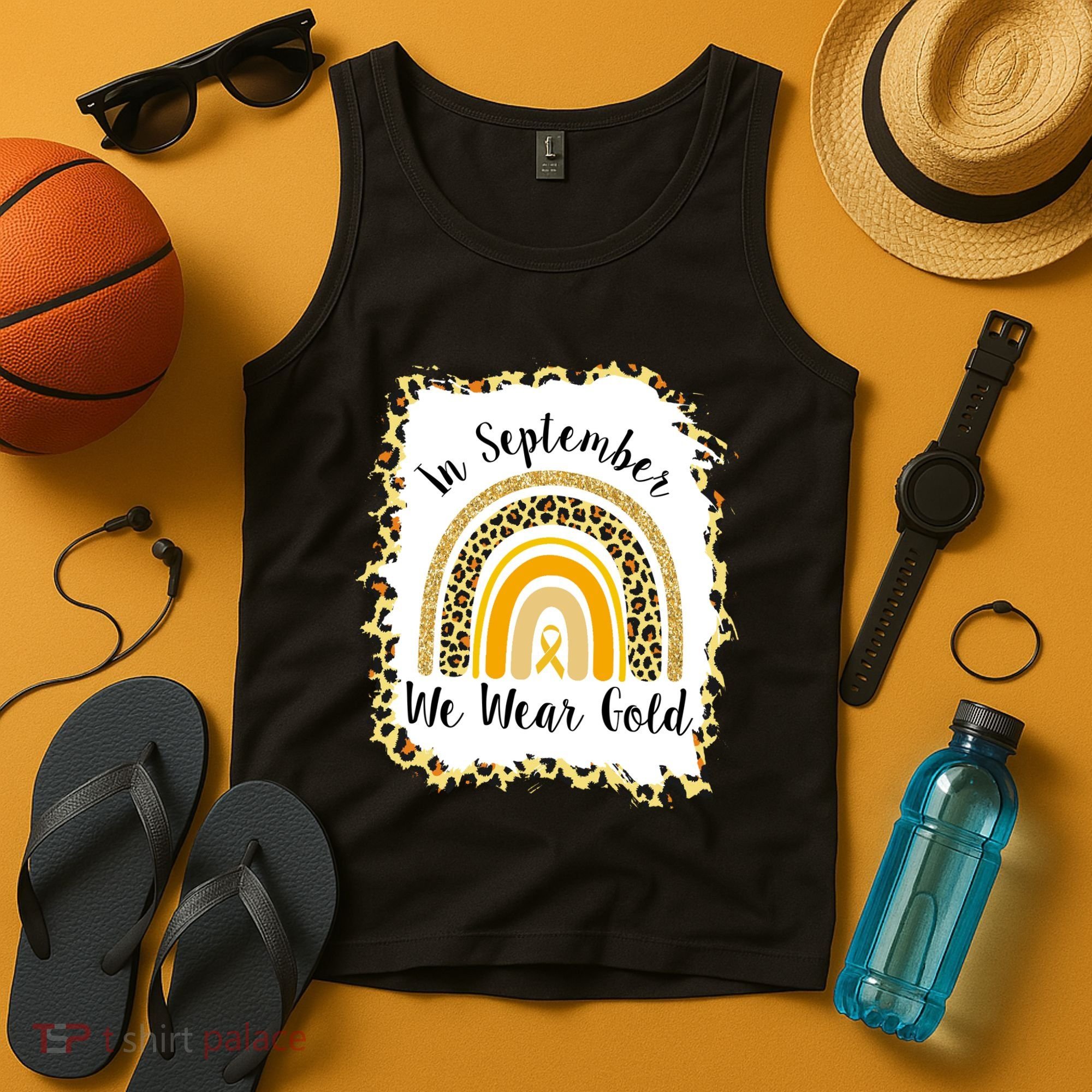 In September We Wear Gold Leopard Rainbow Tank Top