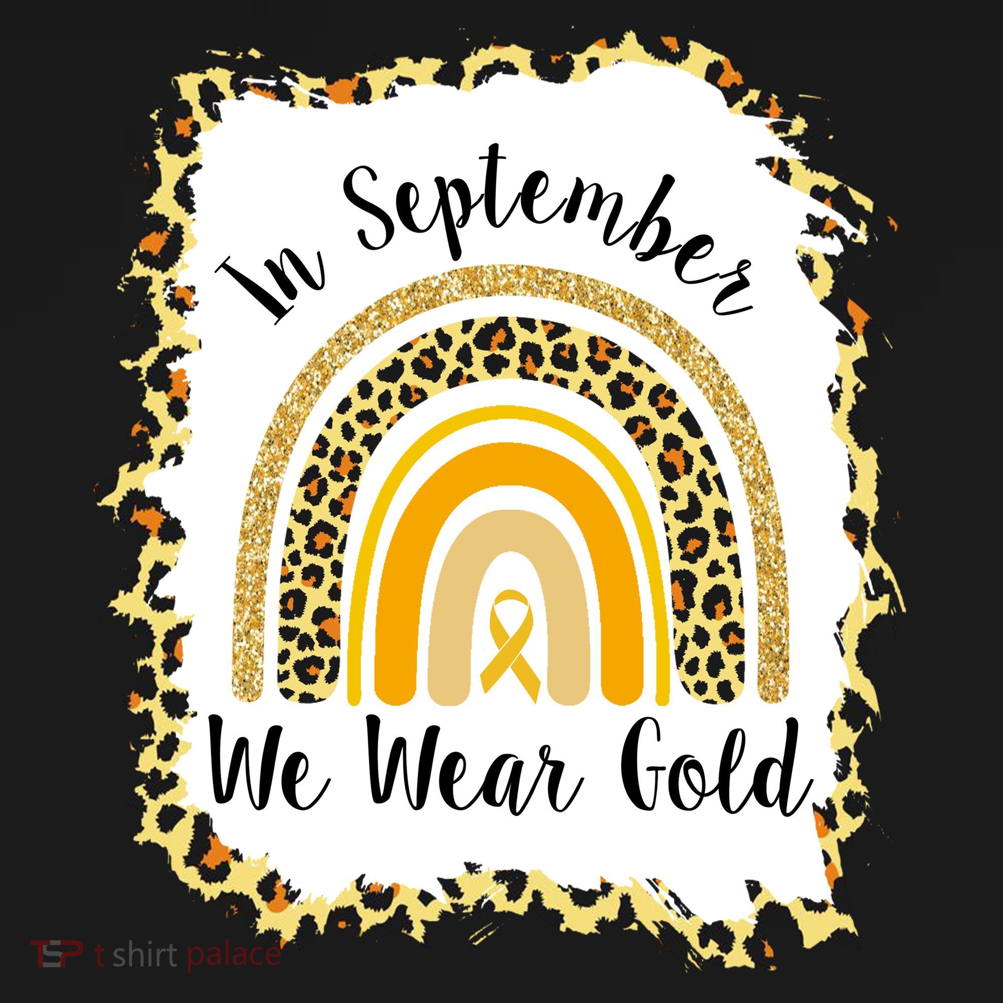 In September We Wear Gold Leopard Rainbow Visor