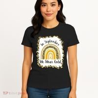 In September We Wear Gold Leopard Rainbow Women's T-Shirt thumb 4