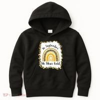 In September We Wear Gold Leopard Rainbow Kids Hoodie thumb 0