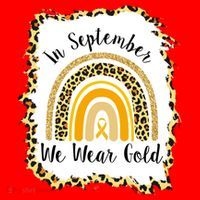 In September We Wear Gold Leopard Rainbow Santa Hat thumb 1