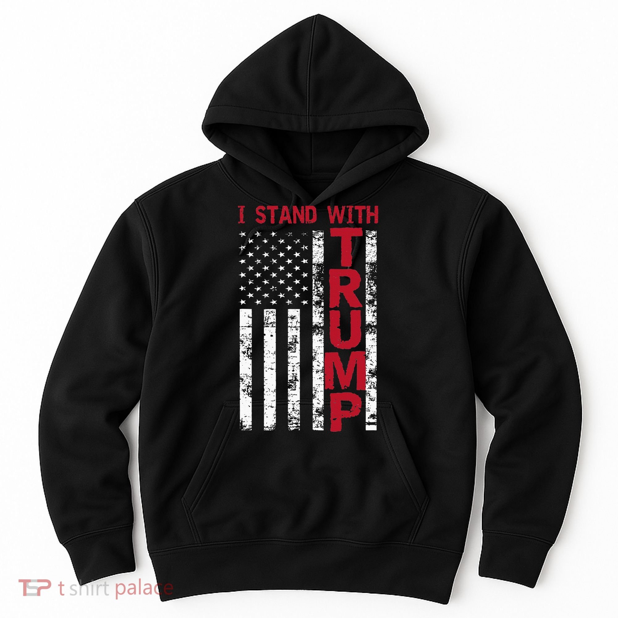 I Stand With Trump I Stand With America Cool Patriotic Hoodie