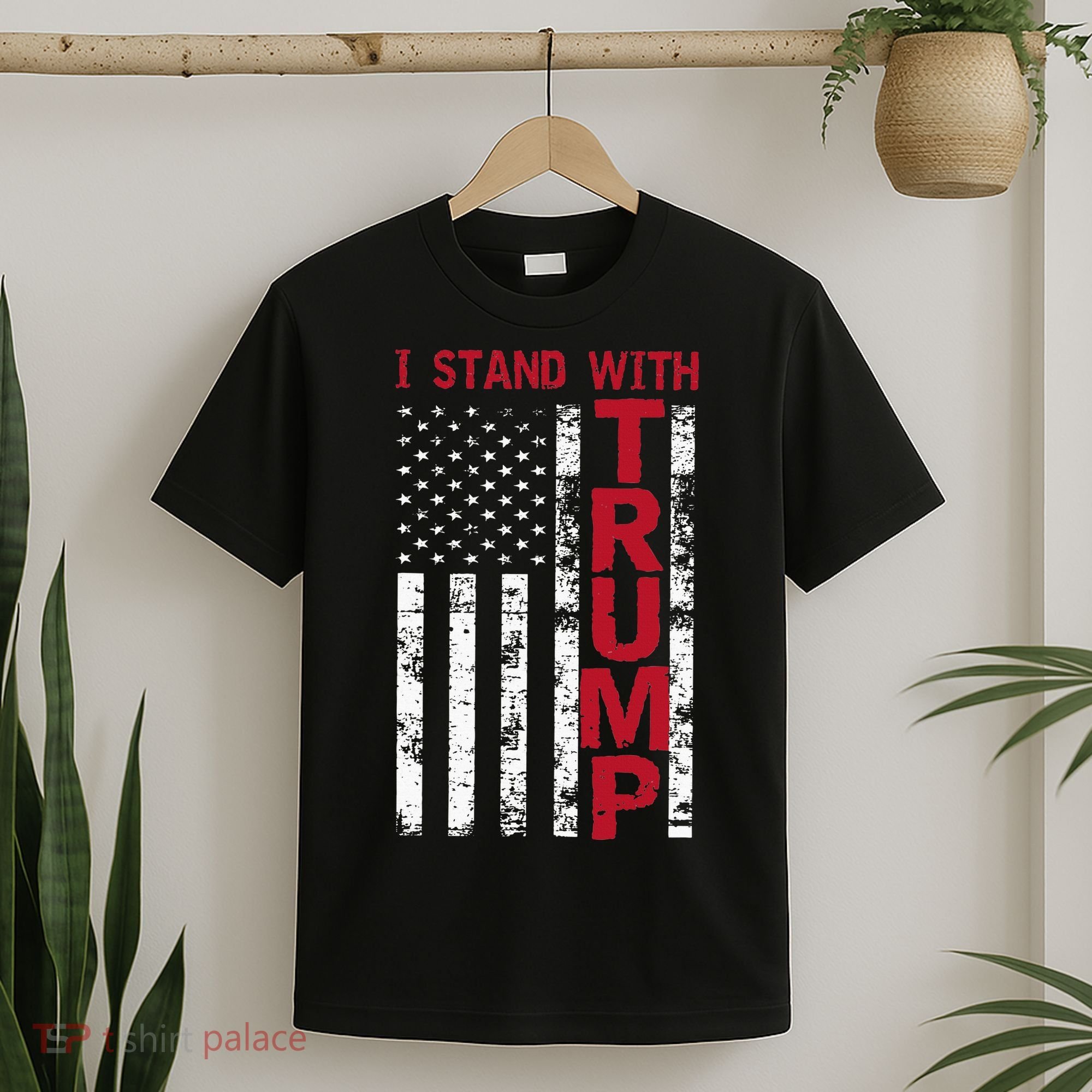 I Stand With Trump I Stand With America Cool Patriotic T-Shirt