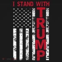 I Stand With Trump I Stand With America Cool Patriotic Women's Hoodie thumb 2