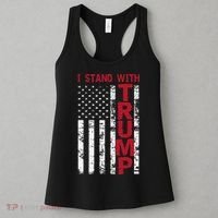 I Stand With Trump I Stand With America Cool Patriotic Women's Tank Top thumb 3