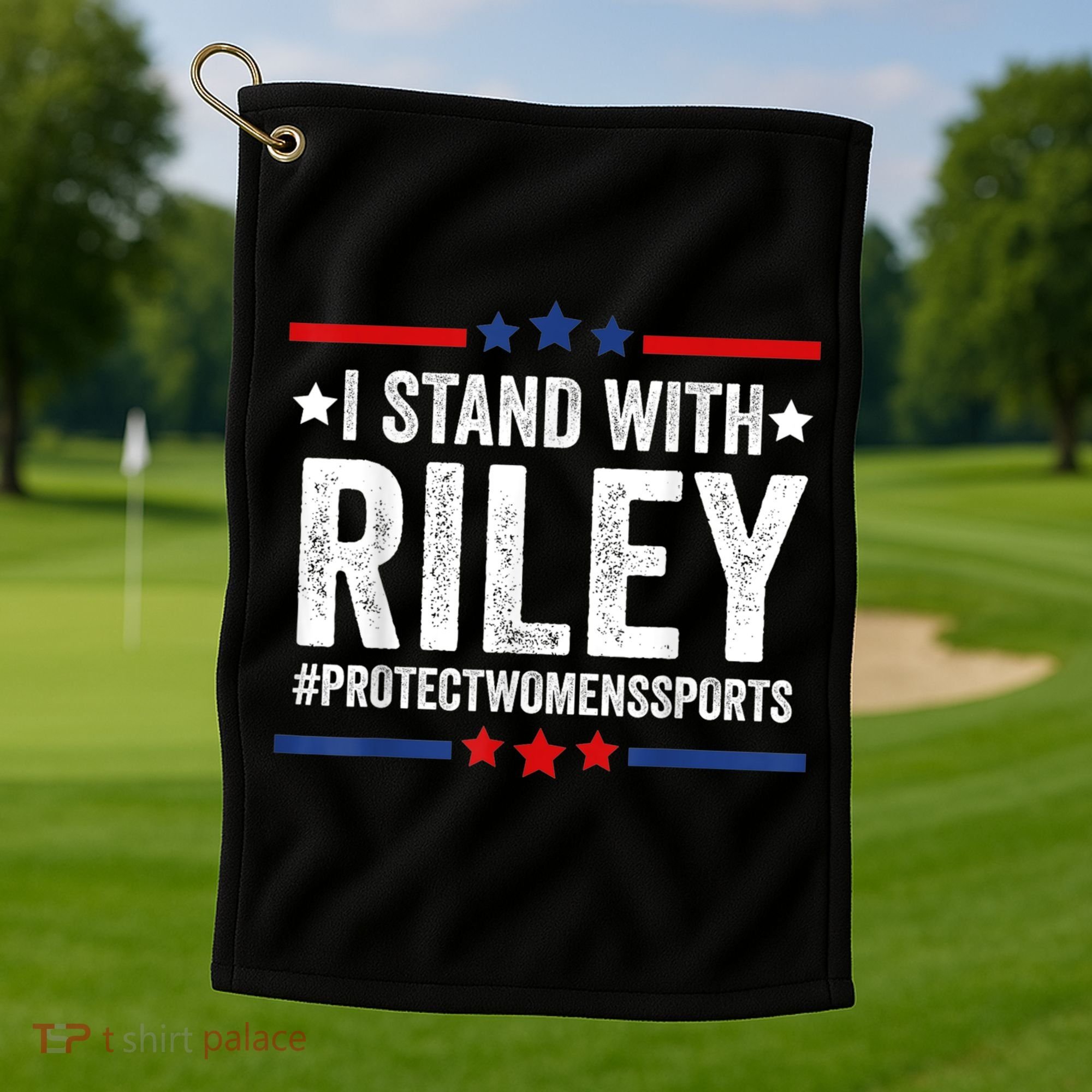 I Stand With Riley Gaines #ProtectWomensSports Golf Towel