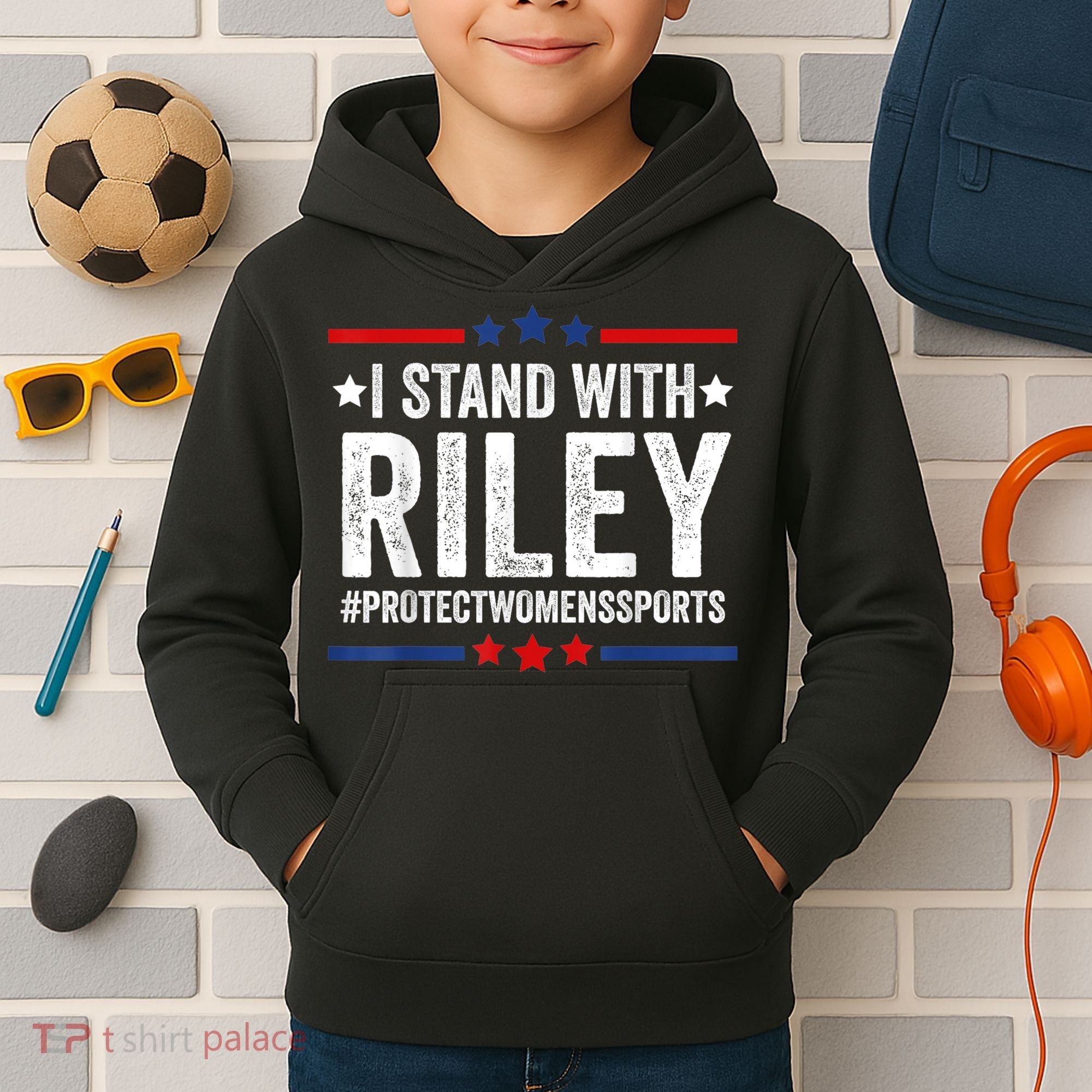 I Stand With Riley Gaines #ProtectWomensSports Kids Hoodie