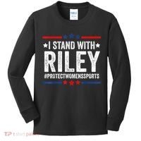 I Stand With Riley Gaines #ProtectWomensSports Kids Long Sleeve Shirt thumb 0