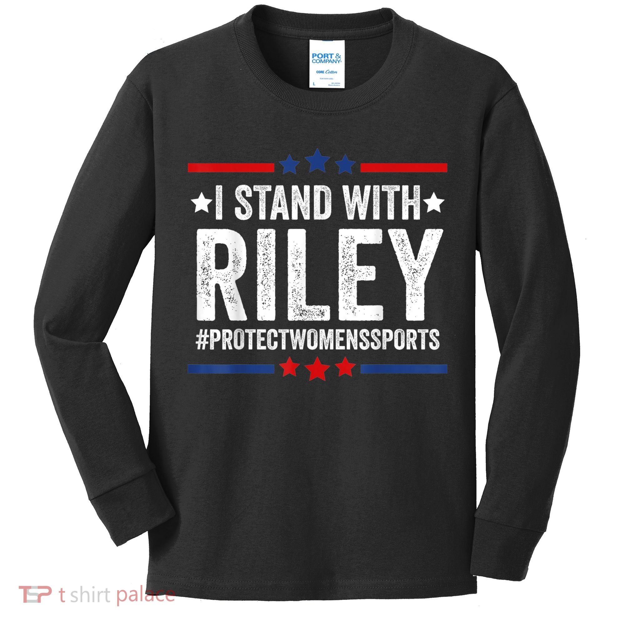 I Stand With Riley Gaines #ProtectWomensSports Kids Long Sleeve Shirt