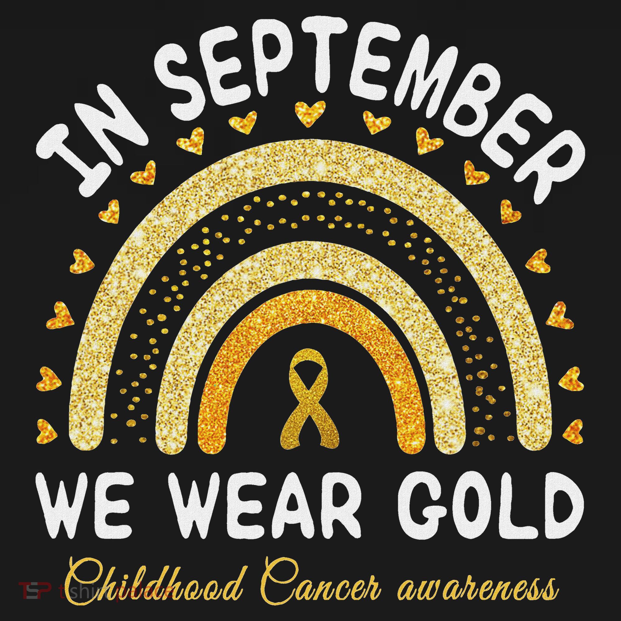 In September We Wear Gold Rainbow Childhood Cancer Awareness Women's Tank Top