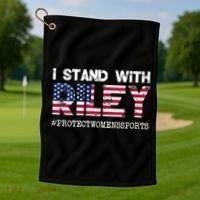 I Stand With Riley Gaines #ProtectWomensSports Golf Towel thumb 1
