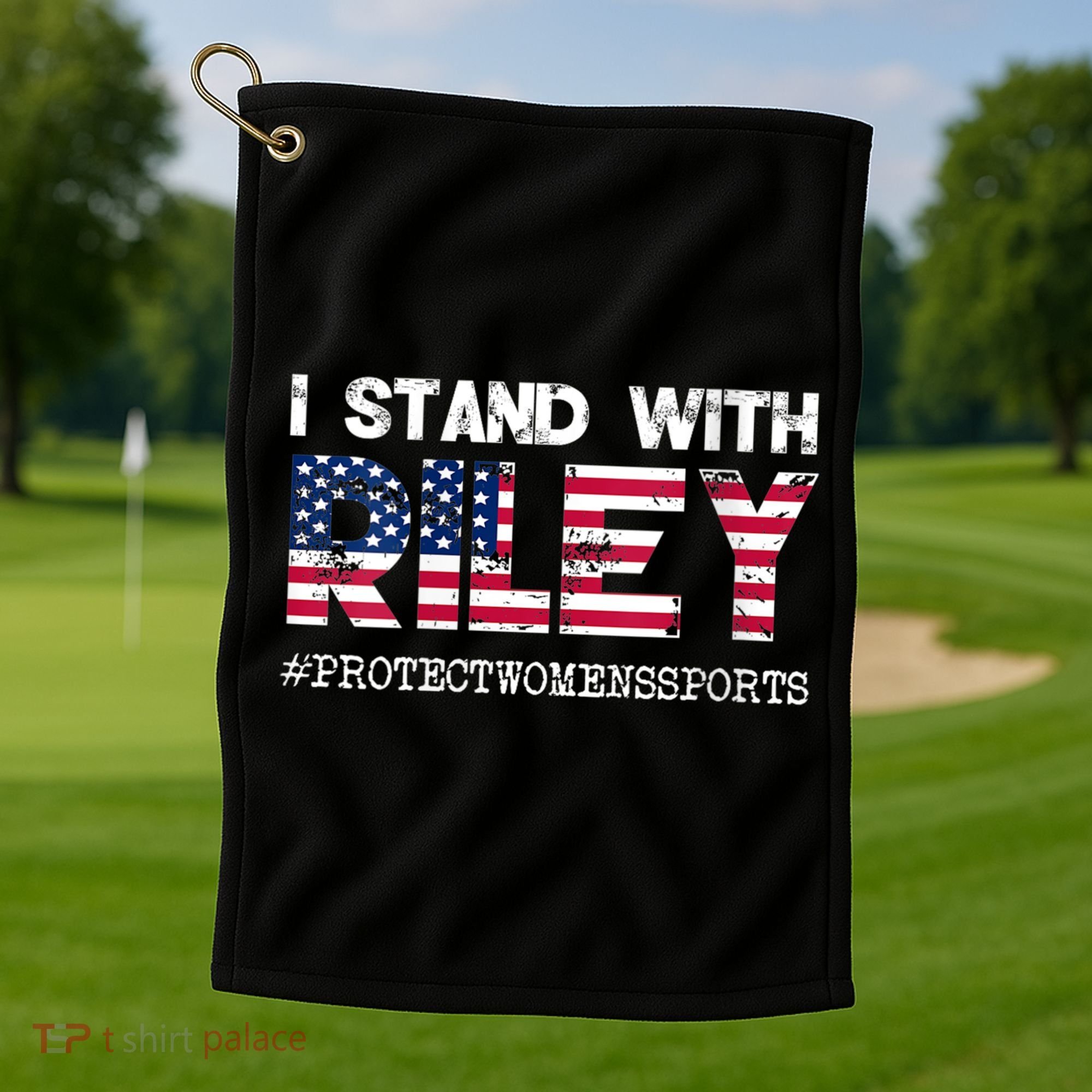 I Stand With Riley Gaines #ProtectWomensSports Golf Towel