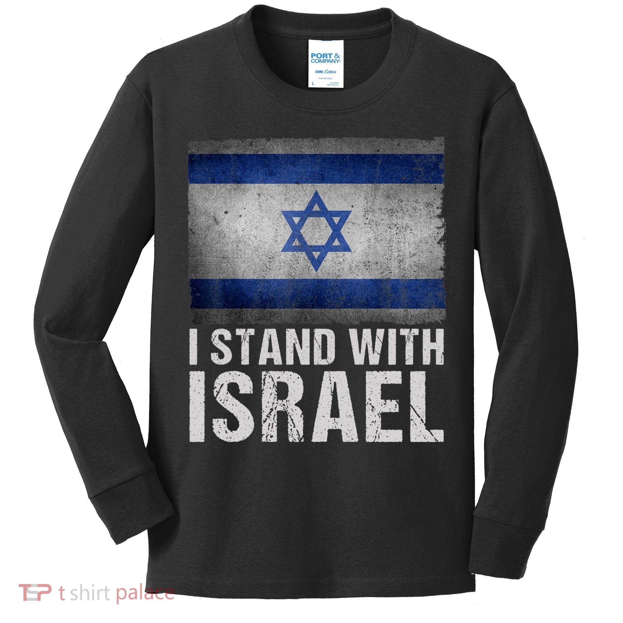 I Stand With Israel Kids Long Sleeve Shirt