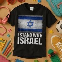 I Stand With Israel Kids T-Shirt thumb 3