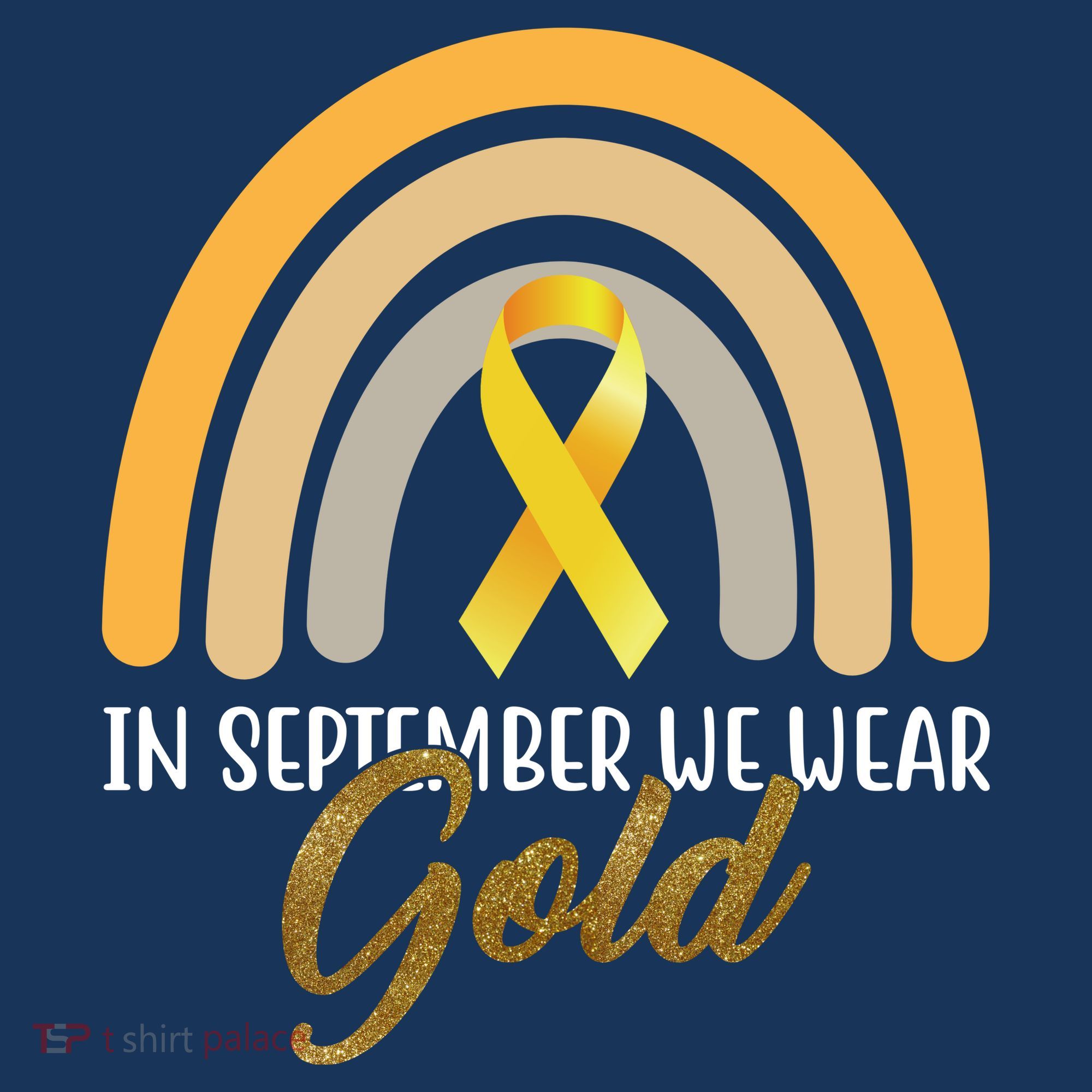 In September We Wear Gold Childhood Cancer Rainbow Women's Tank Top