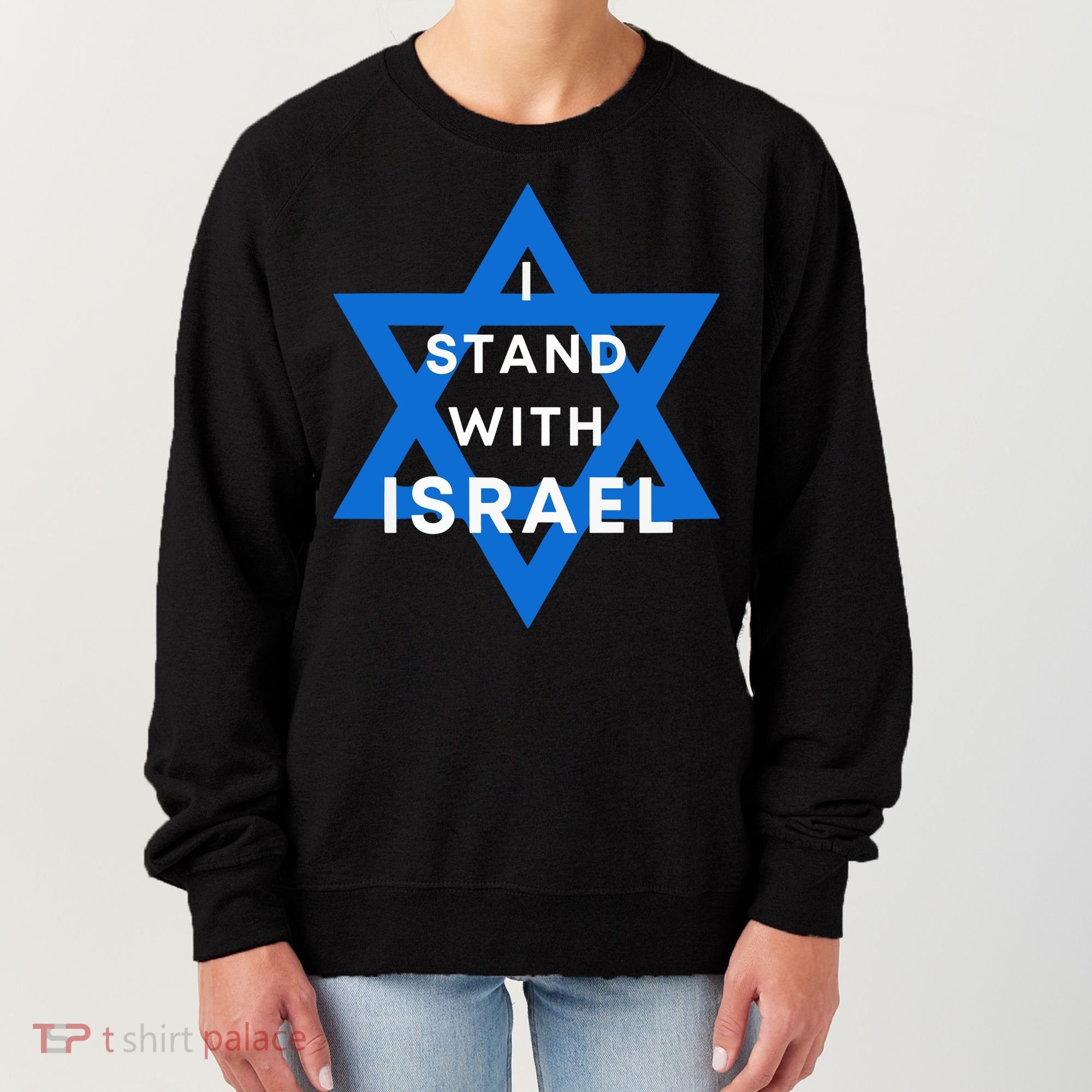 I Stand With Israel Support Black Women's Sweatshirt