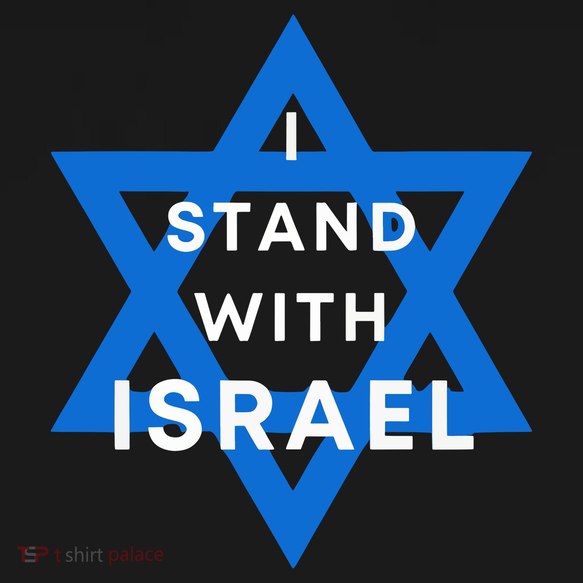 I Stand With Israel Support Black USA-Made Doggie Bandana