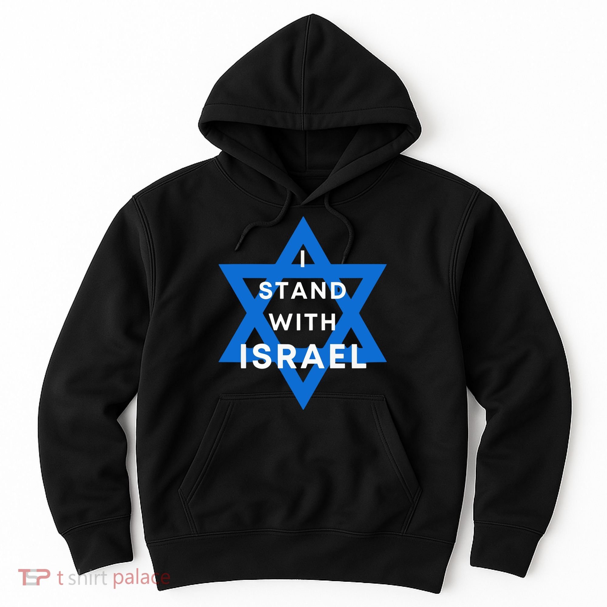I Stand With Israel Support Black Hoodie