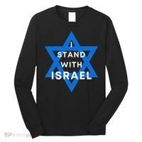 I Stand With Israel Support Black Long Sleeve Shirt thumb 0