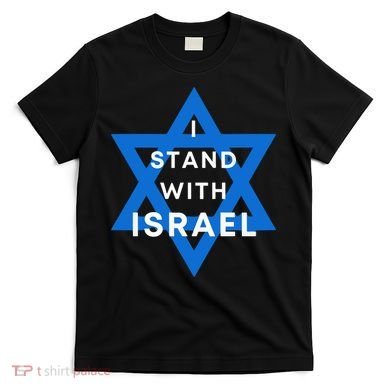 I Stand With Israel Support Black T-Shirt