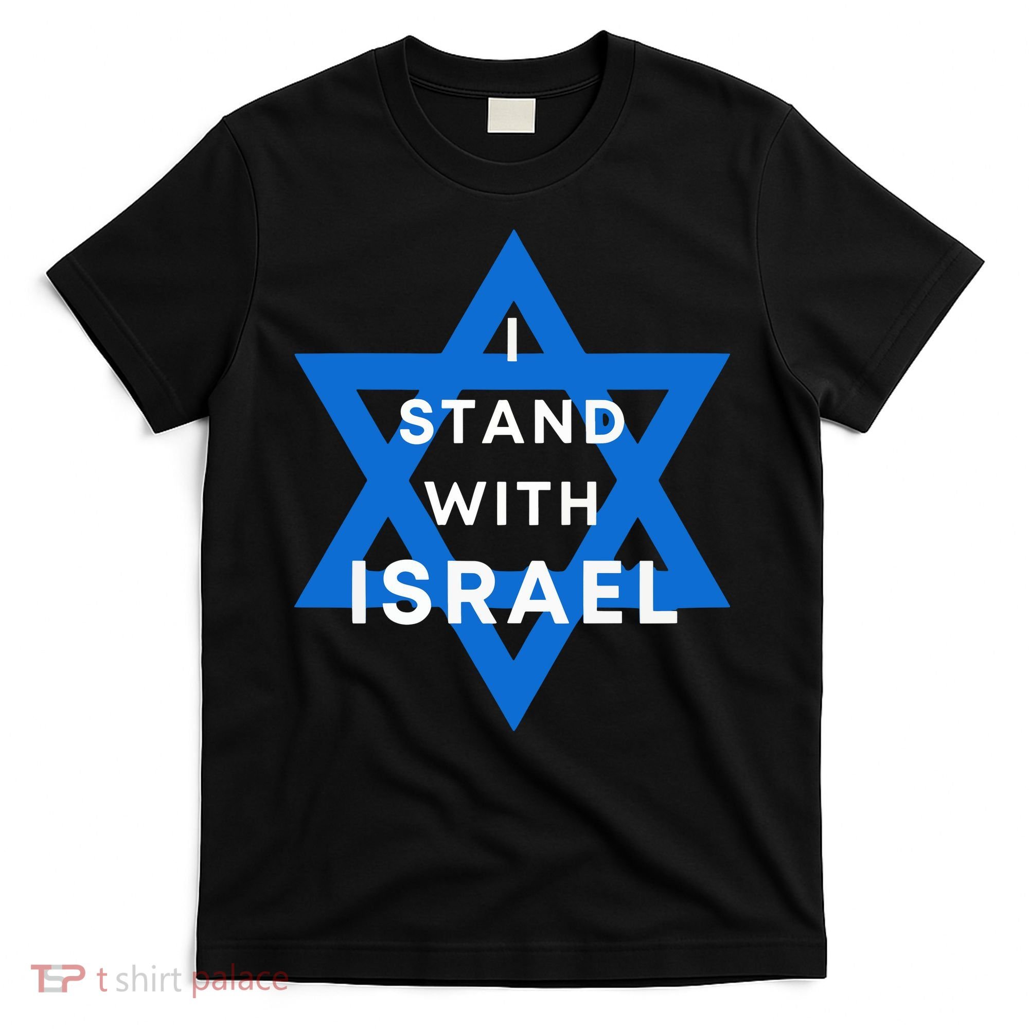 I Stand With Israel Support Black T-Shirt