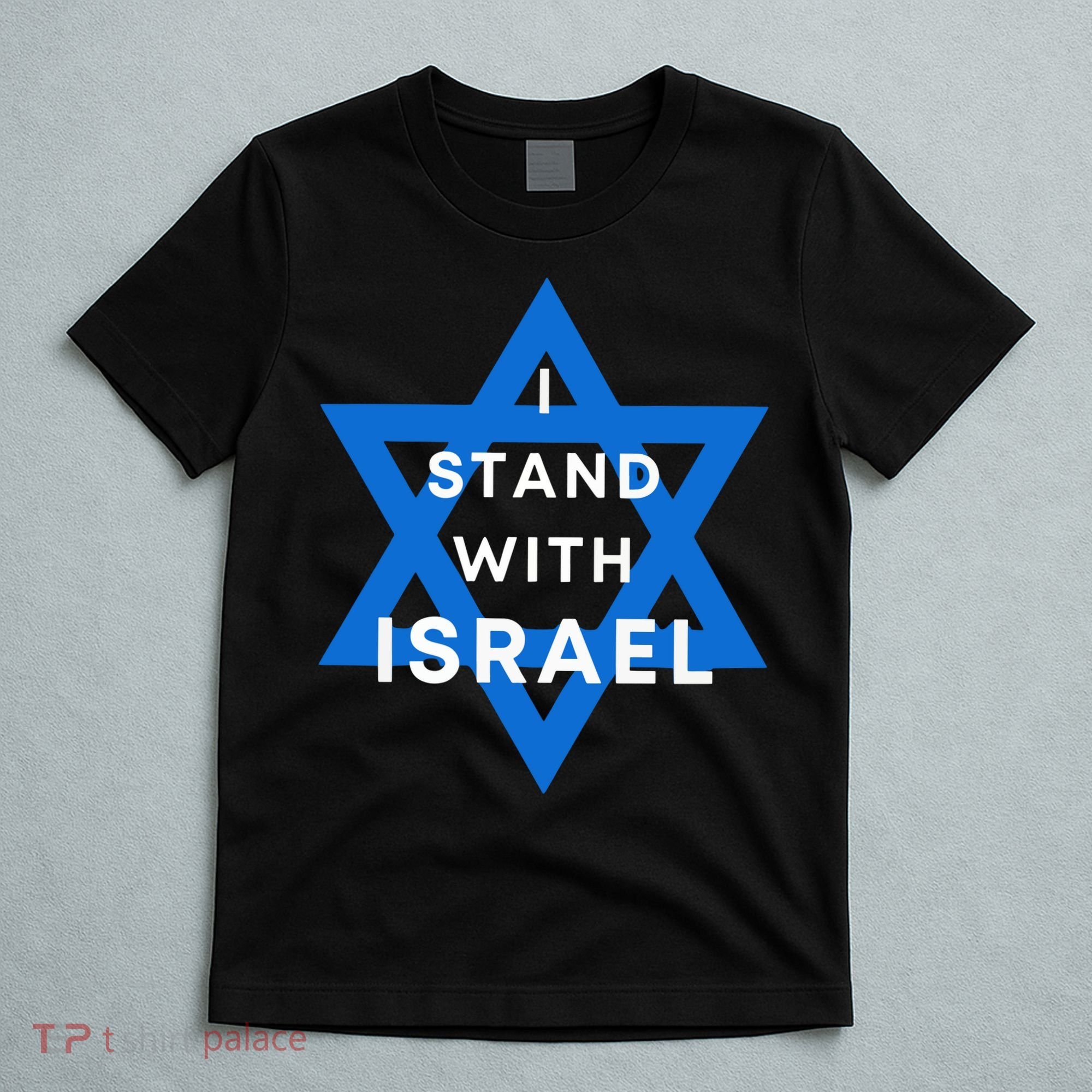 I Stand With Israel Support Black T-Shirt